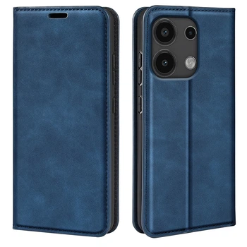 Чехол Taba Retro-Skin для Xiaomi Redmi Note 13 Pro 4G книжка с визитницей кожа PU синий