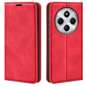 Чохол Taba Retro-Skin для Xiaomi Redmi 14C книжка з візитівкою шкіра PU червоний