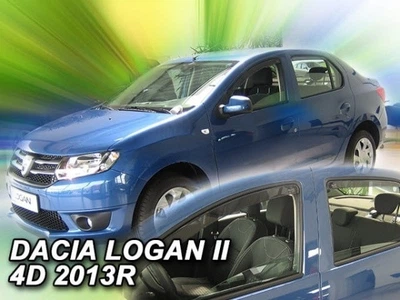 Дефлекторы окон ветровики Renault Logan 4D 13-22 вставные 4шт Heko Рено Логан АМ0007785
