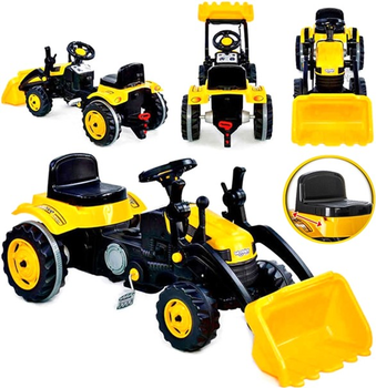 Traktor na pedaly Woopie Farmer MaxTrac Classic Lyzka-spychacz Zolty (5904326941540) (955555908337270) - Outlet