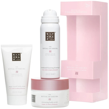 Zestaw Rituals The Ritual Of Sakura Trial Set Pianka pod prysznic 50 ml + Peeling do ciala 125 ml + Krem do ciala 70 ml (8719134185287) (955555911734570) - Outlet