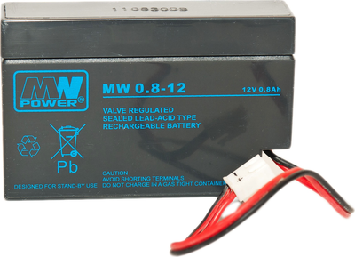 Akumulator MW Power VRLA AGM MW 0.8-12 12V 0.8 Ah (5901885207193)