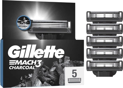 Сменные картриджи для бритья Gillette Mach3 Charcoal 5 шт (8700216062770)