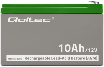 Akumulator Qoltec AGM 12 V 10 Ah (5901878530857)