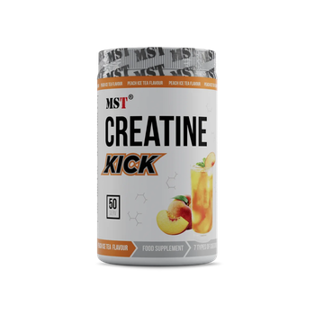 MST Nutrition, Креатин, Creatine Kick, (7 креатинов в 1), вкус персиковый чай со льдом, 500 г (MST-00298)