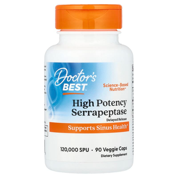Серрапептаза, Doctor's Best, 90 капсул, (DRB-00231)