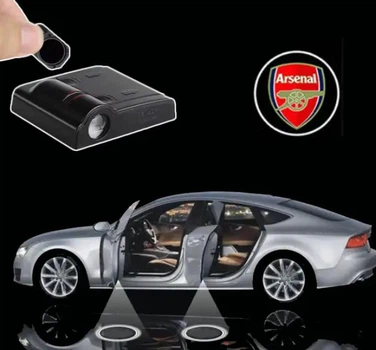 Проектор-подсветка дверей с логотипом футбольной команды Арсенал (Arsenal) 1шт (с магнитом, на скотче)