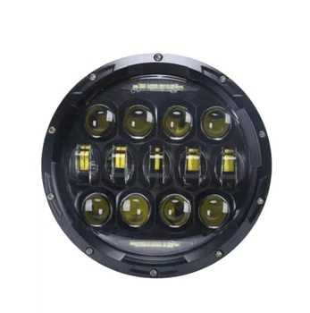 Фара Led ВАЗ, ГАЗ, Камаз, УАЗ, іномарки, мото 178мм 7" 75W ближнє+дальнє (ангельські очі)