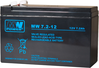 Akumulator MW Power VRLA AGM MW 7.2-12 12V 7.2 Ah (5901885207254)