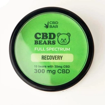 Желейные CBD мишки со вкусом яблока, 10 шт, 300 мг CBD , 16 г CBD