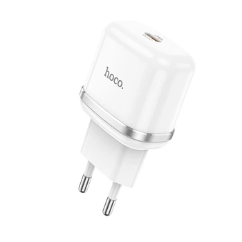 Мережевий зарядний пристрій Hoco N24 Victorious single port PD20W charger(EU) White