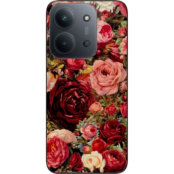 Чохол силіконовий SMTT для Xiaomi Redmi 15C з зображенням Півонії та троянди