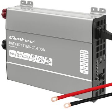 Ładowarka Qoltec Monolith do akumulatorów LiFePO4 AGM GEL SLA 80 A 12 V (5901878519180)