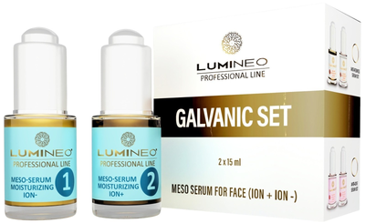 Набір сироваток для обличчя Lumineo Galvanic Meso зволожувальні 2 x 15 мл (5904726872659)