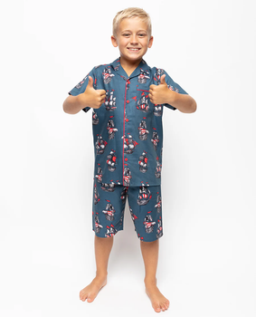 Пижама для мальчика Cyberjammies Jasper 6789 110см темно-зеленый с принтом