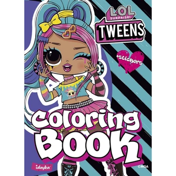 Дитяча книжка-розмальовка "Tweens Emma Emo" Ideyka зі стікерами LCB8