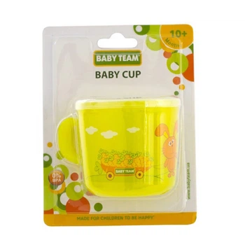 Дитяча чашка з ручкою "прозора" BABY TEAM 200 мл 6007CH(Lime)