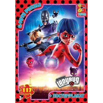 Дитячий пазл "Леді Баг" G-Toys постер 117 елементів LB1023