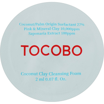 Очищающая пенка с глиной Tocobo Coconut Clay Cleansing Foam 2 мл