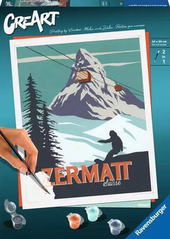 Malowanie po numerach Ravensburger CreArt Zermatt Szwajcaria 24 x 30 cm (4005556235001)
