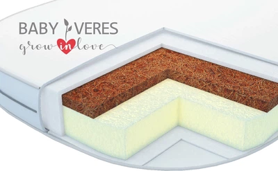 Матрац дитячий в люльку Baby Veres Coconut+Elastic foam 60х80х7 см (50.2.07)