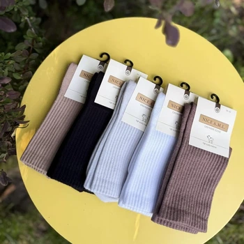 Набір жіночих шкарпеток теплі та м'які NiceSocks Кашемір, 5 пар/36-40р.