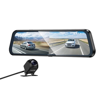 Відеореєстратор HOCO DV16 9.66-inch streaming media driving recorder(dual-channel with rear camera) Black