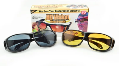 Антибликовые очки для водителей HD Vision Wrap Arounds 2в1 Original 20x5 Антиблик (id26)