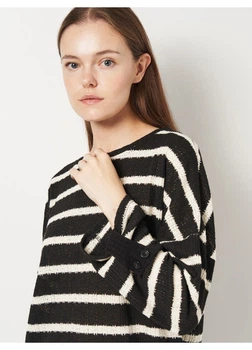 Джемпер Primark M Чорний 8453613_бел.полоски