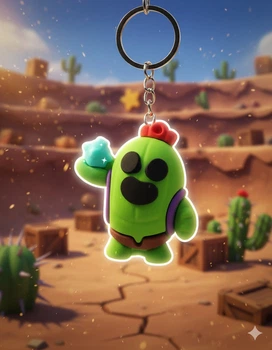 Брелок Бравл Старс Spike Спайк Brawl Stars фигурка игрушка для ключей, рюкзака, сумки 5,5 см