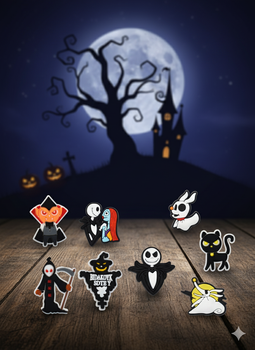 Джибитсы Кошмар перед рождеством Джек Скеллингтон The Nightmare Before Christmas Jack Skellington 8 шт аксессуары крокс украшение Dz_38(2)