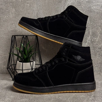 Чоловічі кросівки зимові Retro 1 Winter New чорні 43