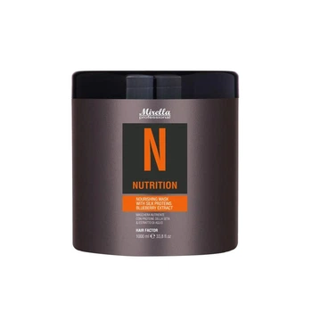 Питательная маска для волос с протеинами шелка и экстрактом чеснока Mirella Professional Nourishing Mask 1000 мл