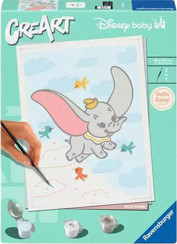 Malowanie po numerach Ravensburger CreArt Disney Baby Dumbo 18 x 24 cm (4005556258994)