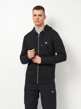 Толстовка на молнии мужская Calvin Klein Jeans 11686 S Чёрная (smt2000000043081)