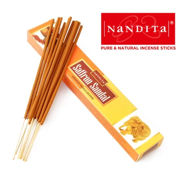 Ароматические палочки Шафрановый сандал Nandita Saffron Sandal 15 грамм