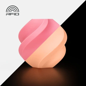 Пластик/филамент для 3D-принтера с катушкой Bambu Lab PLA Glow Filament with spool 1kg - Glow Pink (A12-R0-1.75-1000-SPL)