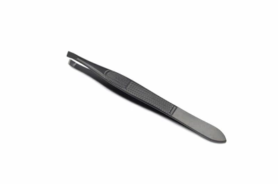 Пинцет для бровей косметический профессиональный Beauty LUXURY P-10 скошенный черный
