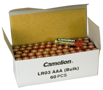 Батарейка лужна Camelion AAA/LR03 Plus Alkaline 60 шт (2000000412160)