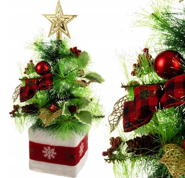 Миниатюрная искусственная елка с украшениями Christmas Happy New Year