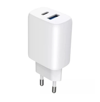 Мережевий Зарядний Пристрій Proove Silicone Power 2 30W (Type-C + USB) + Cable Type-C to Type-C (1m) White