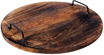 Taca Vilde drewniana z uchwytami 39 cm (8719987847578)