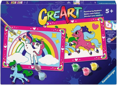 Malowanie po numerach Ravensburger Creart dla dzieci Junior: Fairy Ponies (4005556239641)