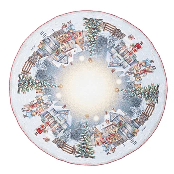 Скатерть новогодняя гобеленовая "Christmas vibe" (RUNNER1377-90D)