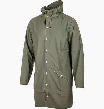 Куртка унісекс Rains Long Jacket Green XS/S Зелений 1202-OLIVE