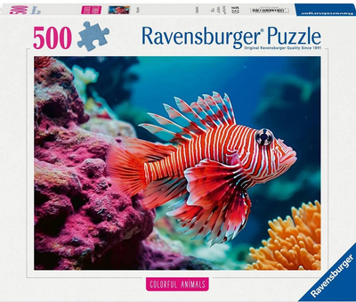 Puzzle Ravensburger Colorful Animals Red Lionfish 500 elementów 12001334 (4005555013341)