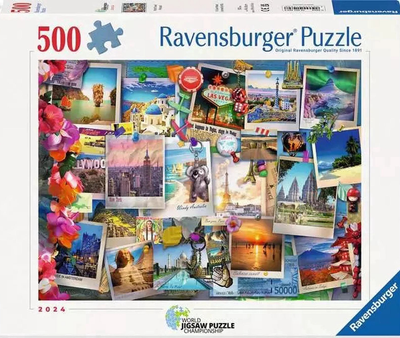 Puzzle Ravensburger Wyjątkowe miejsca 500 elementów 12001489 (4005555014898)