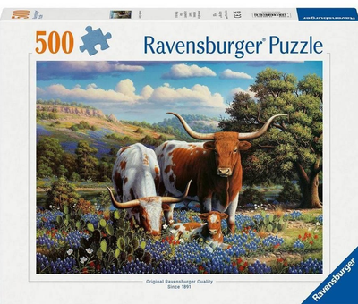 Пазл Ravensburger Довгорогі корови 500 елементів 12000826 (4005555008262)