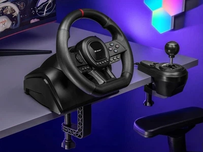 Руль с педалями и коробкой передач Tracer SimRacer 6in1 для PS4/PS3/PC/Xbox One/Xbox 360