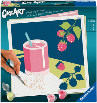 Malowanie po numerach Ravensburger Creart Moktajl malina (4005556255627)